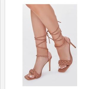 Cognac brown heels, forever 21, size 8